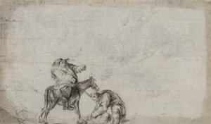 Study associated with Traveller assaulted, possibly Samuel Butler’s Hudibras, c.1790 by Unbekannt Unbekannt